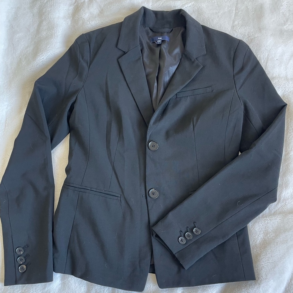 Gap classic fitted blazer NWOT size 0 black